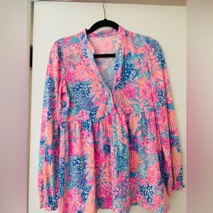 Lilly Pulitzer Winona Knit Tunic Multi Splendor In The Sand Size XS (fits 4-6)